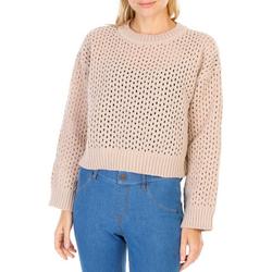 Juniors Perforated Knit Sweater