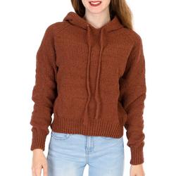 Juniors Hooded Pull-Over Sweater - Brown