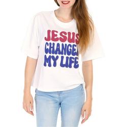 Juniors Jesus Change My Life Tee - White