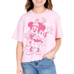 Juniors Mickey & Minnie Graphic Top