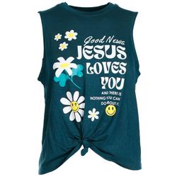 Juniors Jesus Loves You Graphic Tee