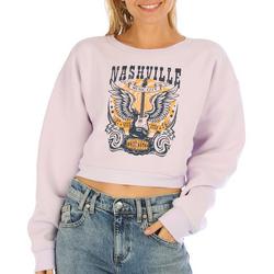 Juniors Nashville Cropped Crew Neck Sweater