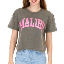 Juniors Short Sleeve Malibu Graphic Tee - Grey