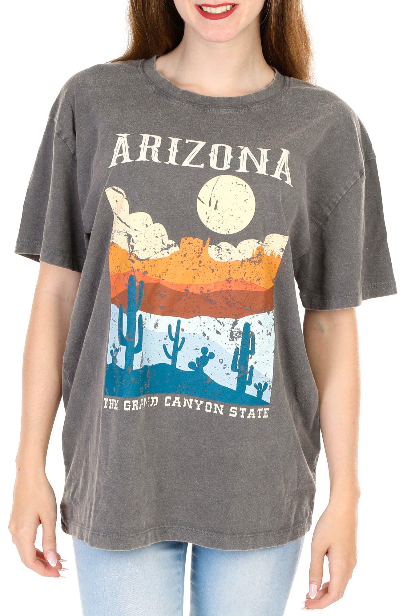 Juniors Short Sleeve Arizona Graphic Tee - Grey