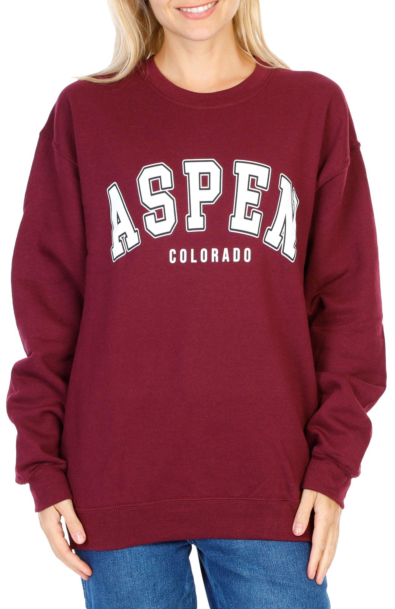 Juniors Solid Aspen Colorado Pullover Sweater
