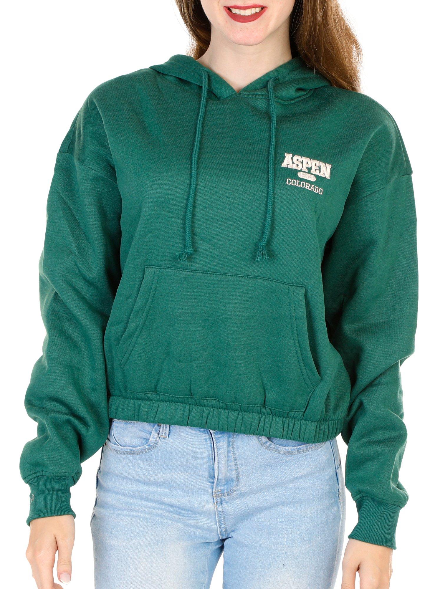 Juniors Pull Over Hoodie - Green