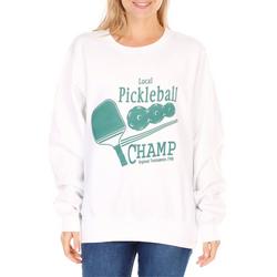 Juniors Pickleball Graphic Sweatshirt - White