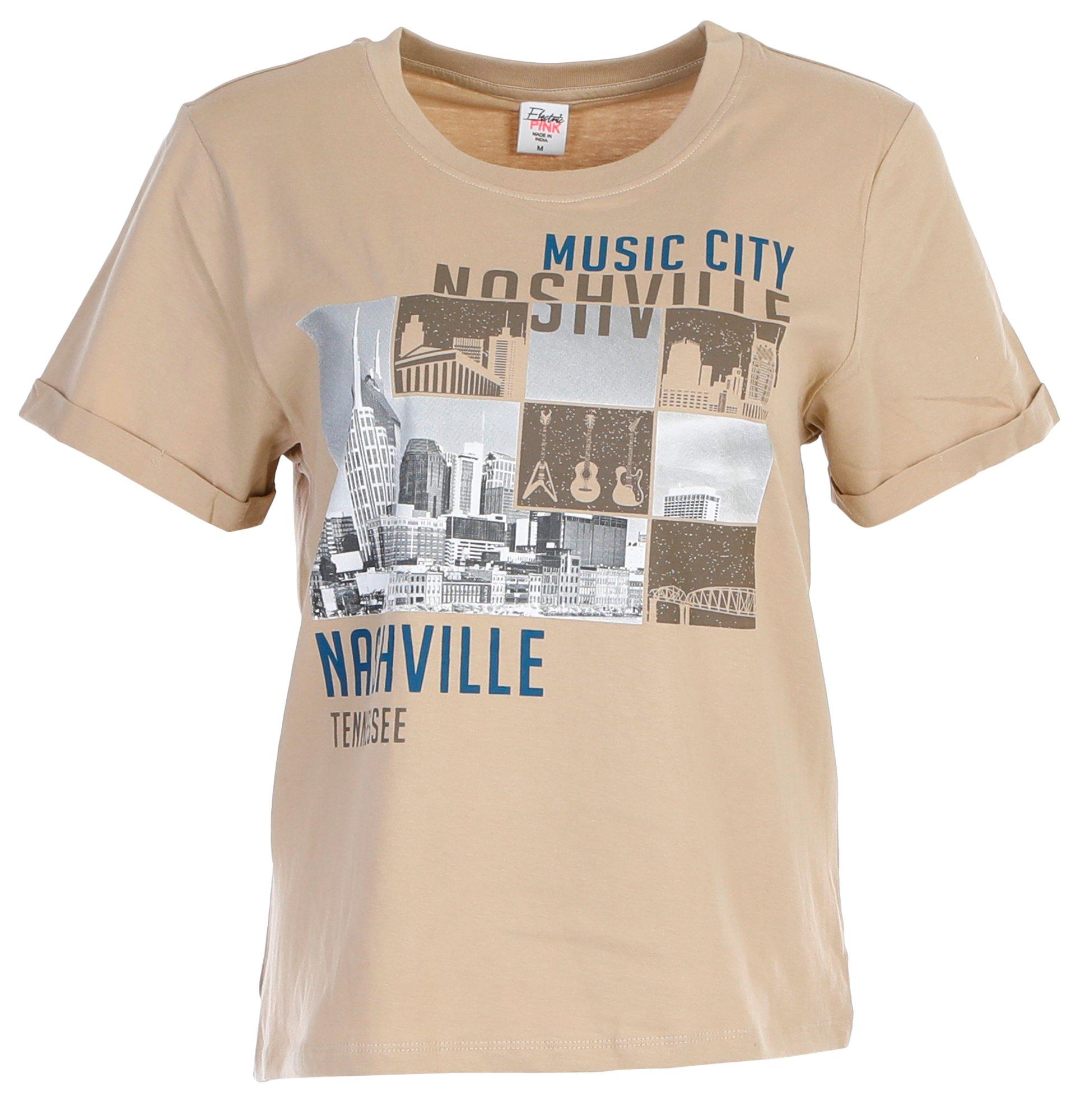 Juniors Music City Graphic Tee