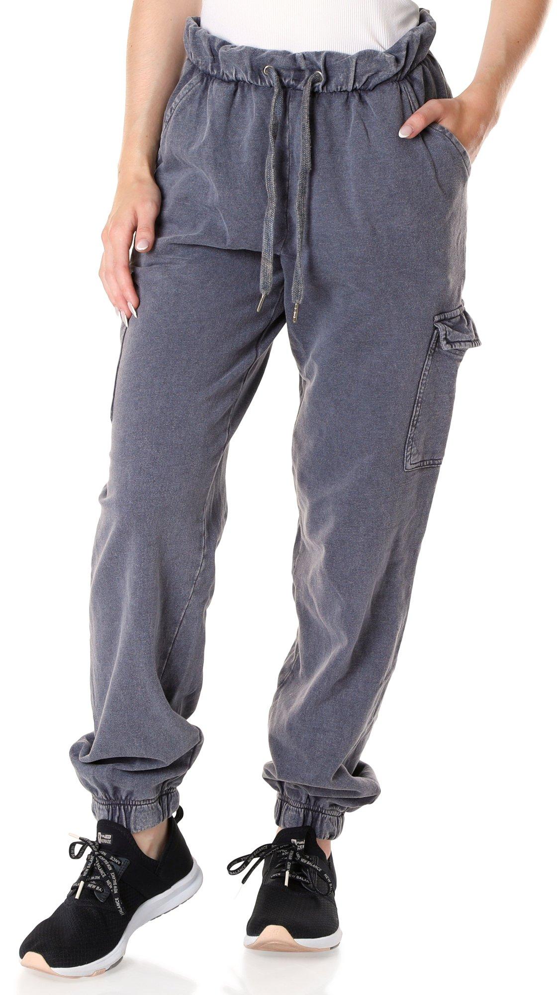 Juniors Washed Cargo Joggers - Grey