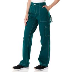 Juniors Solid Cargo Pants - Green