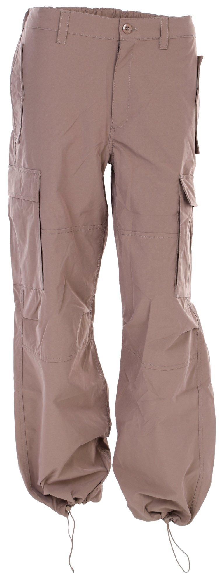 Juniors Solid Cargo Parachute Pants