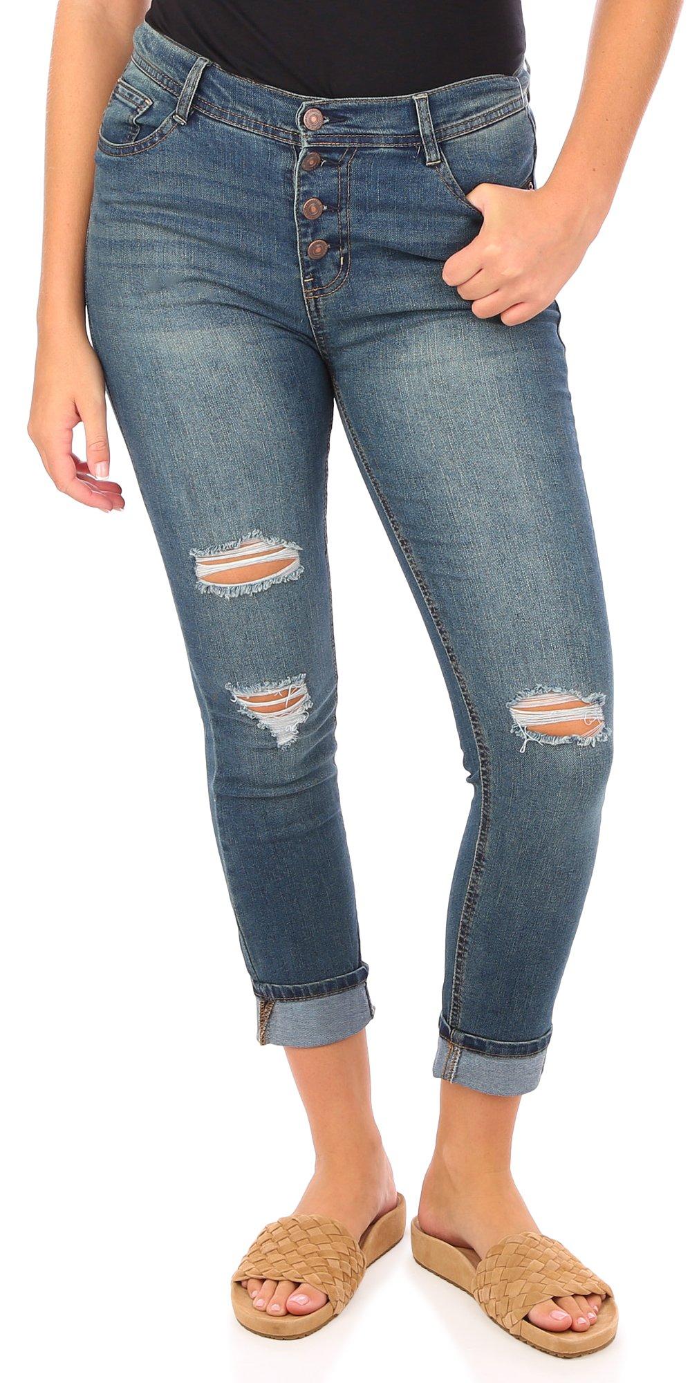 Juniors High Rise Skinny Jeans - Dark Wash