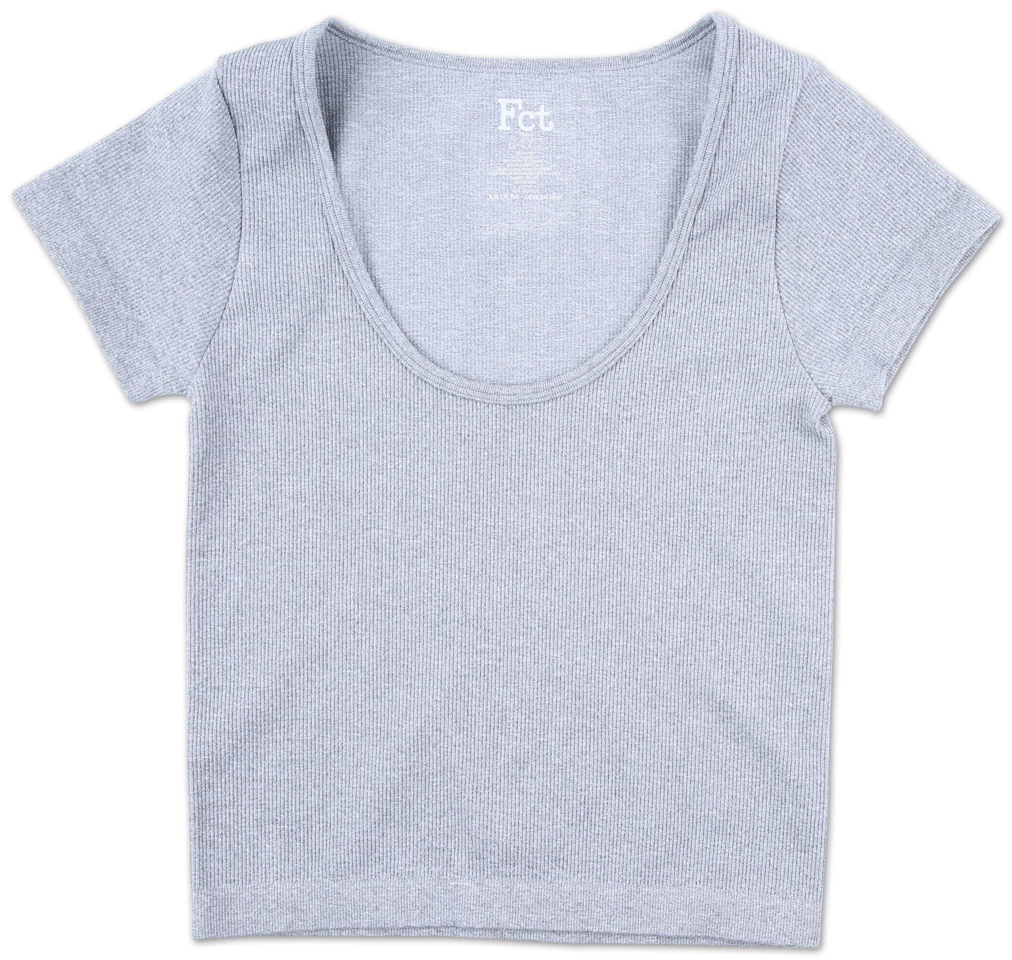 Juniors Solid Ribbed Top