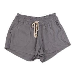 Juniors Solid Linen Shorts