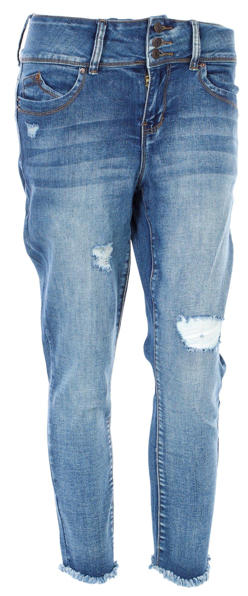 Juniors High Rise Crop Jeans