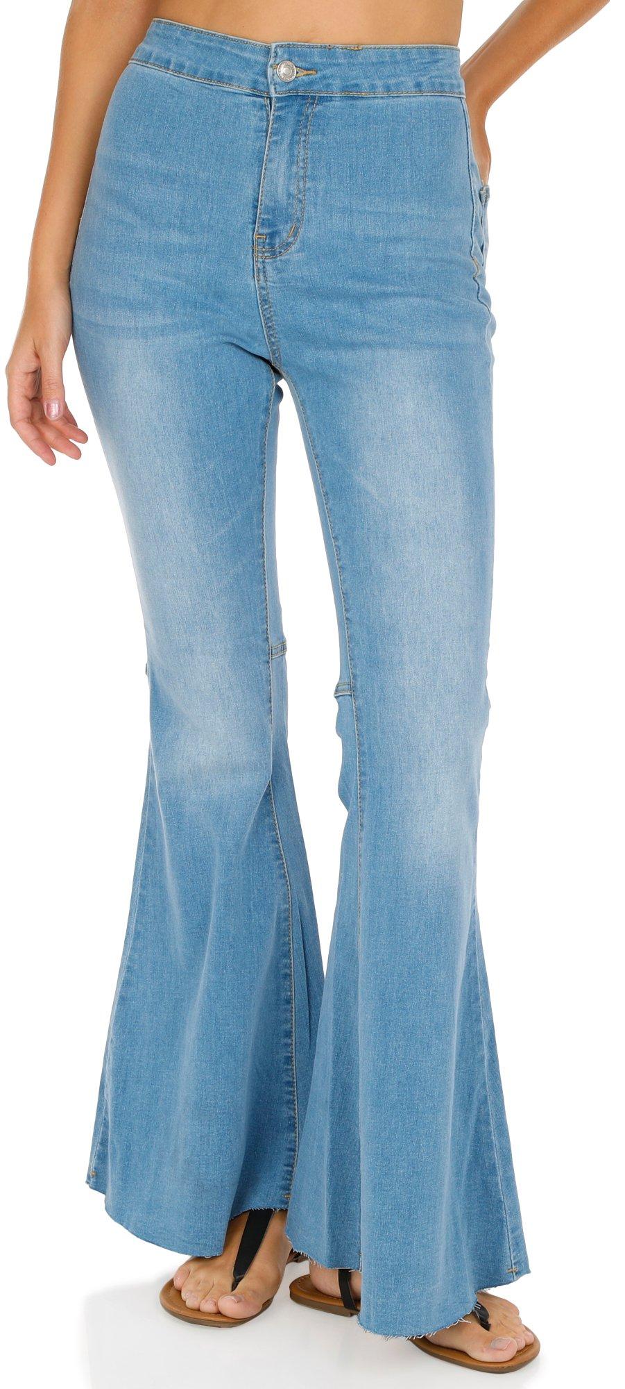 Juniors Super Flare Jeans - Light Wash
