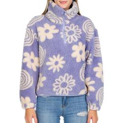 Juniors Groovy Floral Sherpa Pull Over