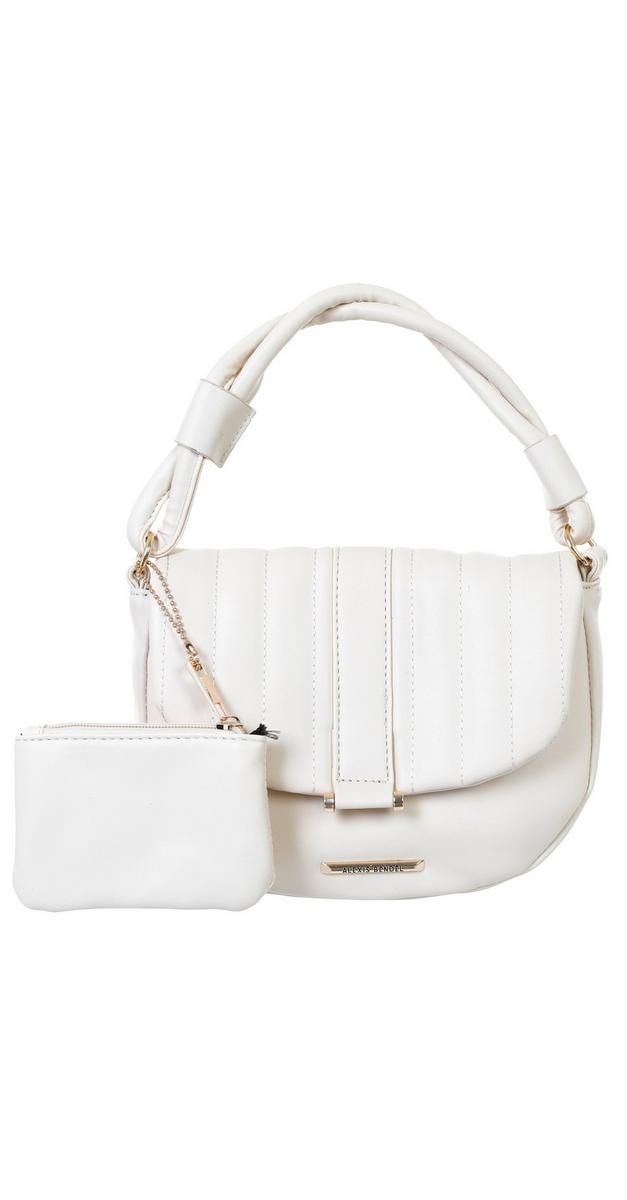 Solid Faux Leather Crossbody - Cream | bealls