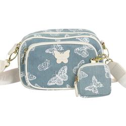Denim Butterfly Crossbody Bag