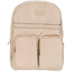 Solid Dome Nylon Backpack - Tan