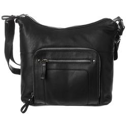 Dual Zip Leather Bag