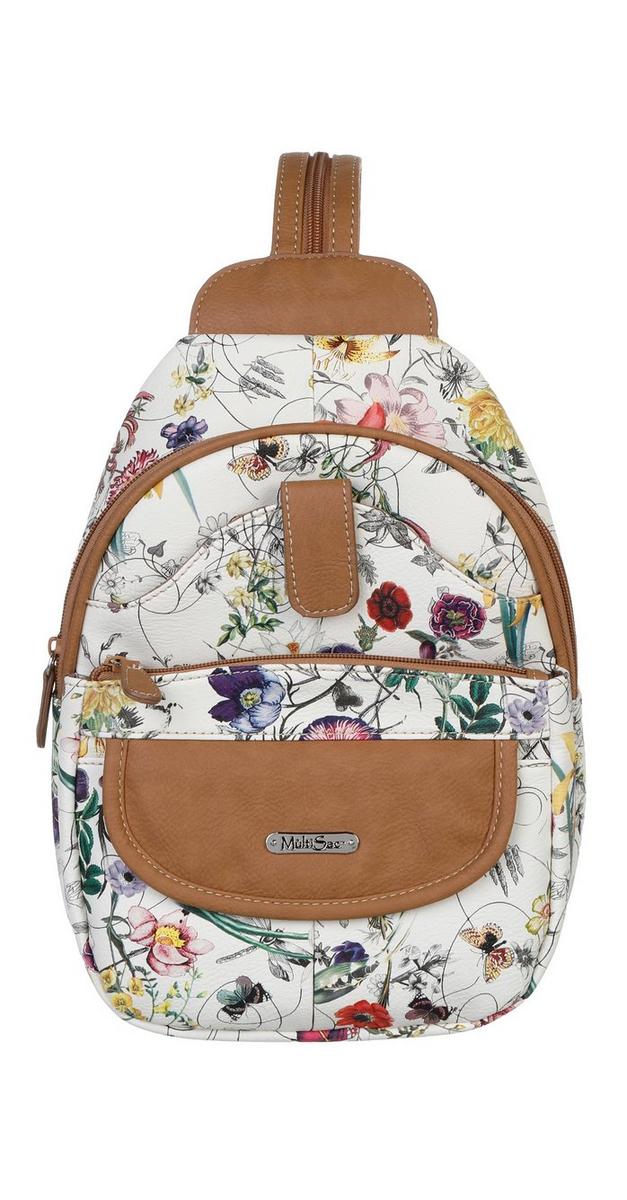 MultiSac Women's Backpack Bag Purse Floral