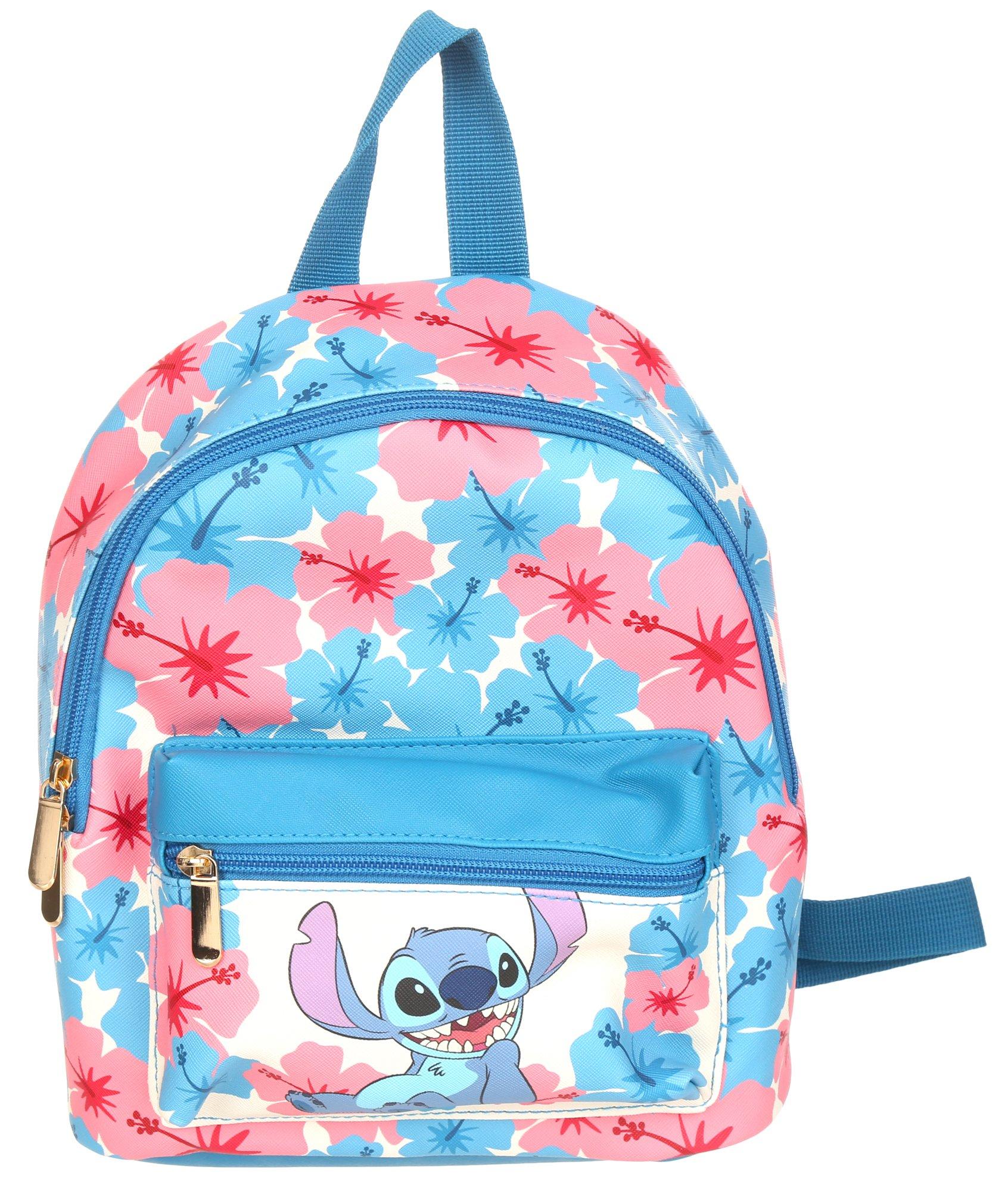 Floral Stitch Faux Leather Fashion Backpack