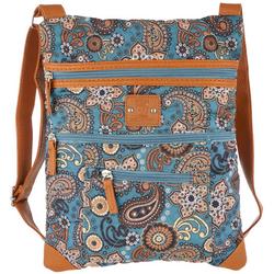Quilted Paisley Crossbody Bag