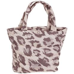 Leopard Print Puffer Tote Bag