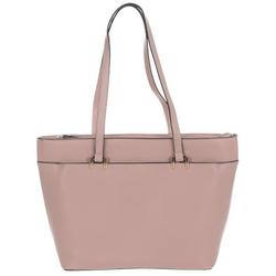 Faux Leather Solid Tote - Blush