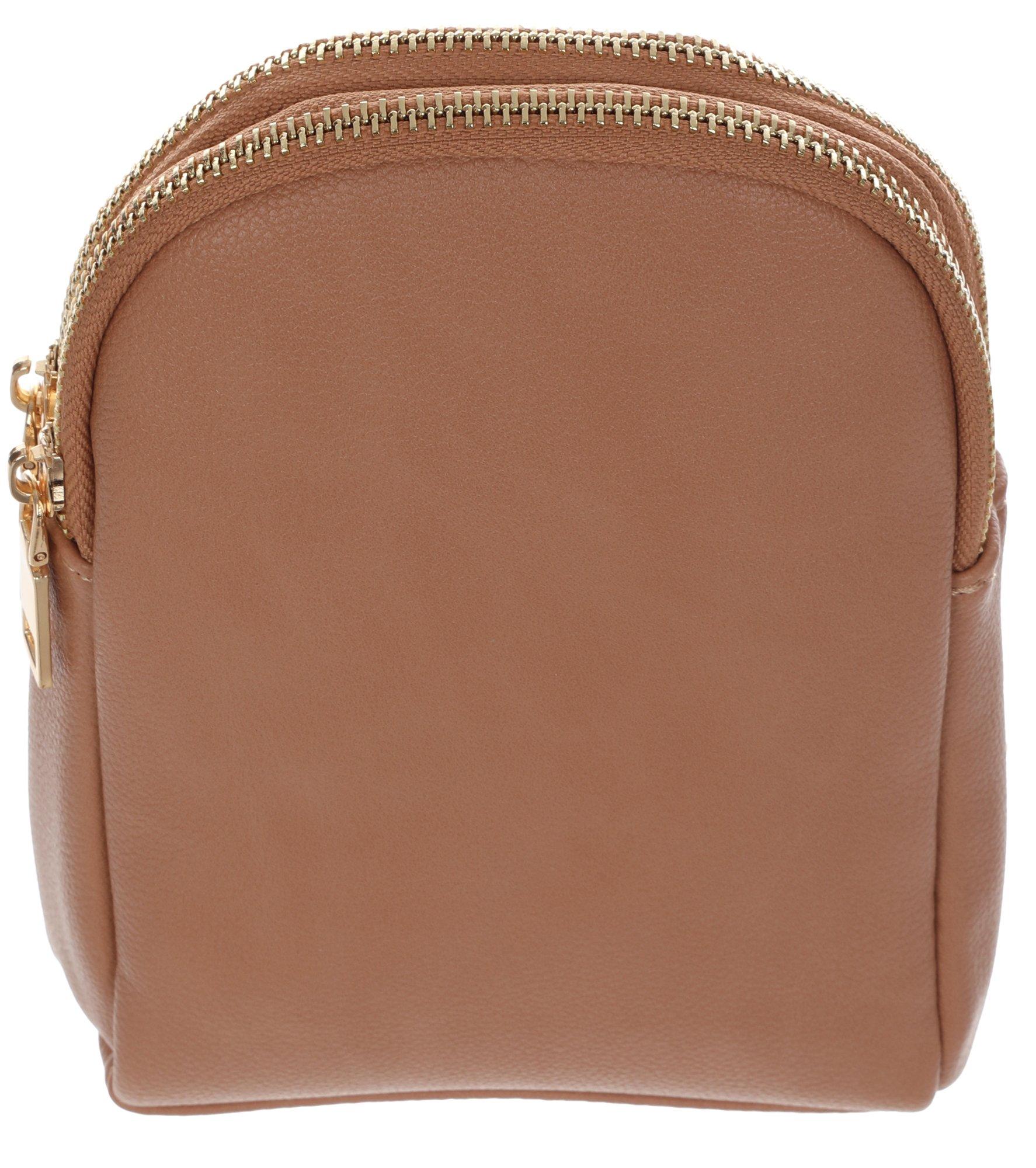 Faux Leather Sling Backpack - Tan