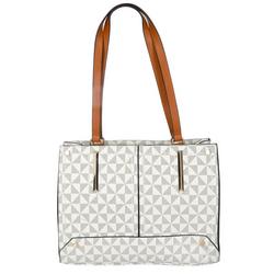 Faux Leather Washed Tote - Grey