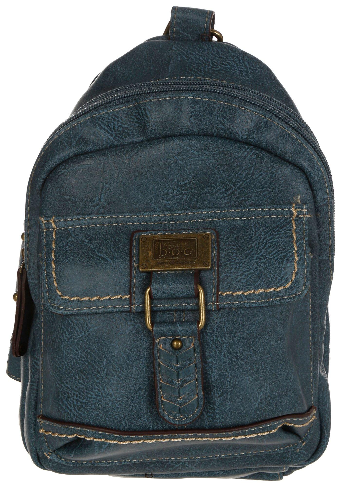 Faux Leather Sling Pack
