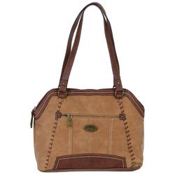 Leather Embroidered Handbag
