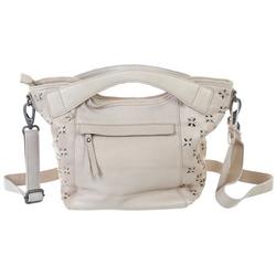 Natural Leather Woven Tote - Bone