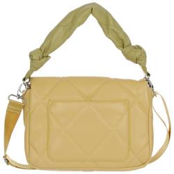 Vegan Leather Quilted Convertible Crossbody - Green