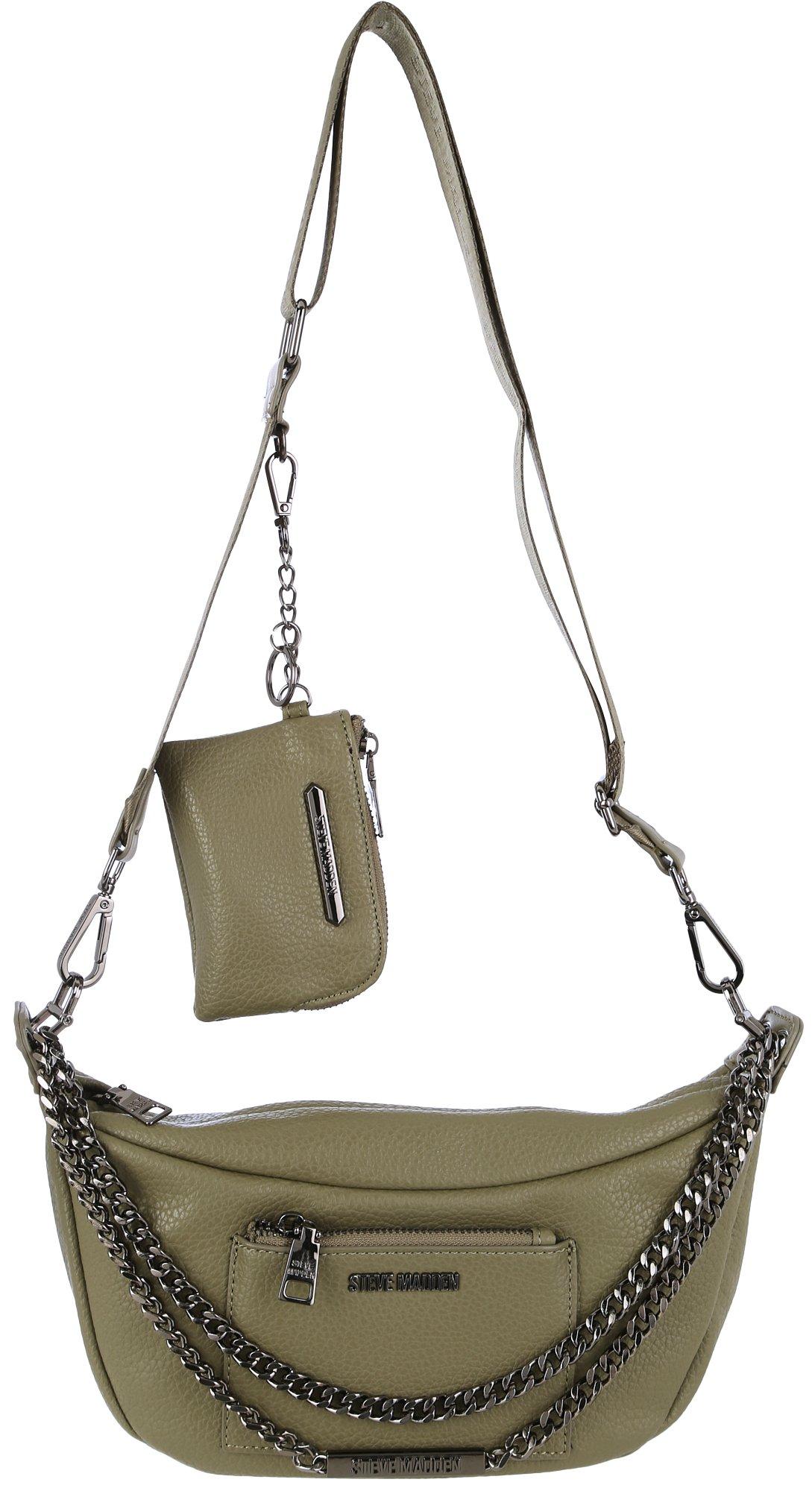 Vegan Leather Cross Body Sling Bag Olive Green by Fnp | Send Gifts Online