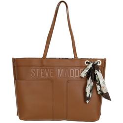 Faux Leather Tote - Brown