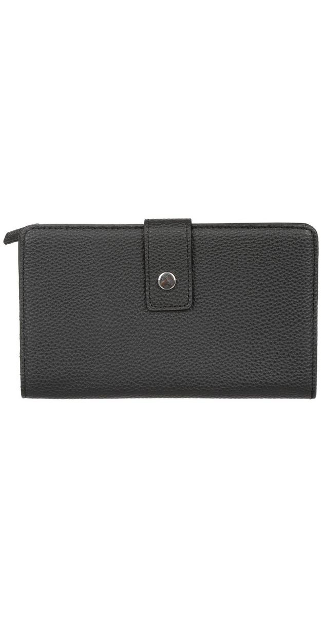 Faux Leather Tab Compartment Clutch - Black | bealls