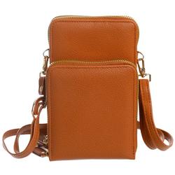 Faux Leather Multifunctional Wallet - Brown