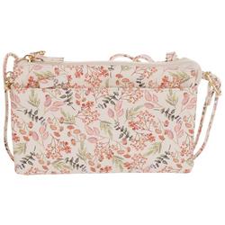 Faux Leather Floral 3 Ways Wallet On A String
