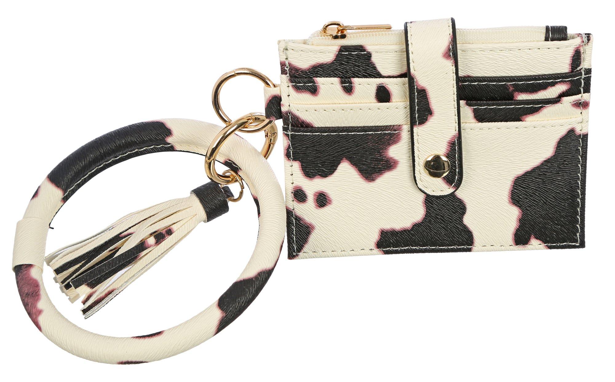 Cow Print Wristlet Wallet