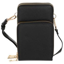 Faux Leather Multifunctional Wallet - Black