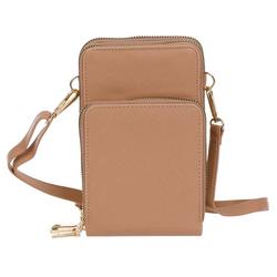 Faux Leather Multifunctional Wallet - Taupe