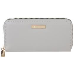 Faux Leather Smooth Solid Wallet - Taupe