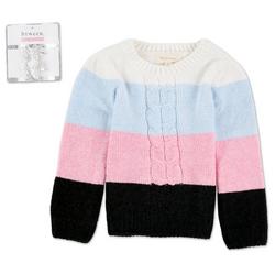 Little Girls Colorblock Chenille Sweater