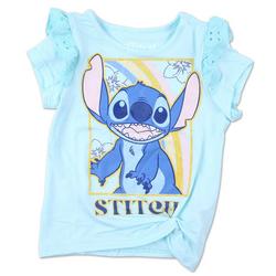 Little Girls Stitch Logo Graphic Tee
