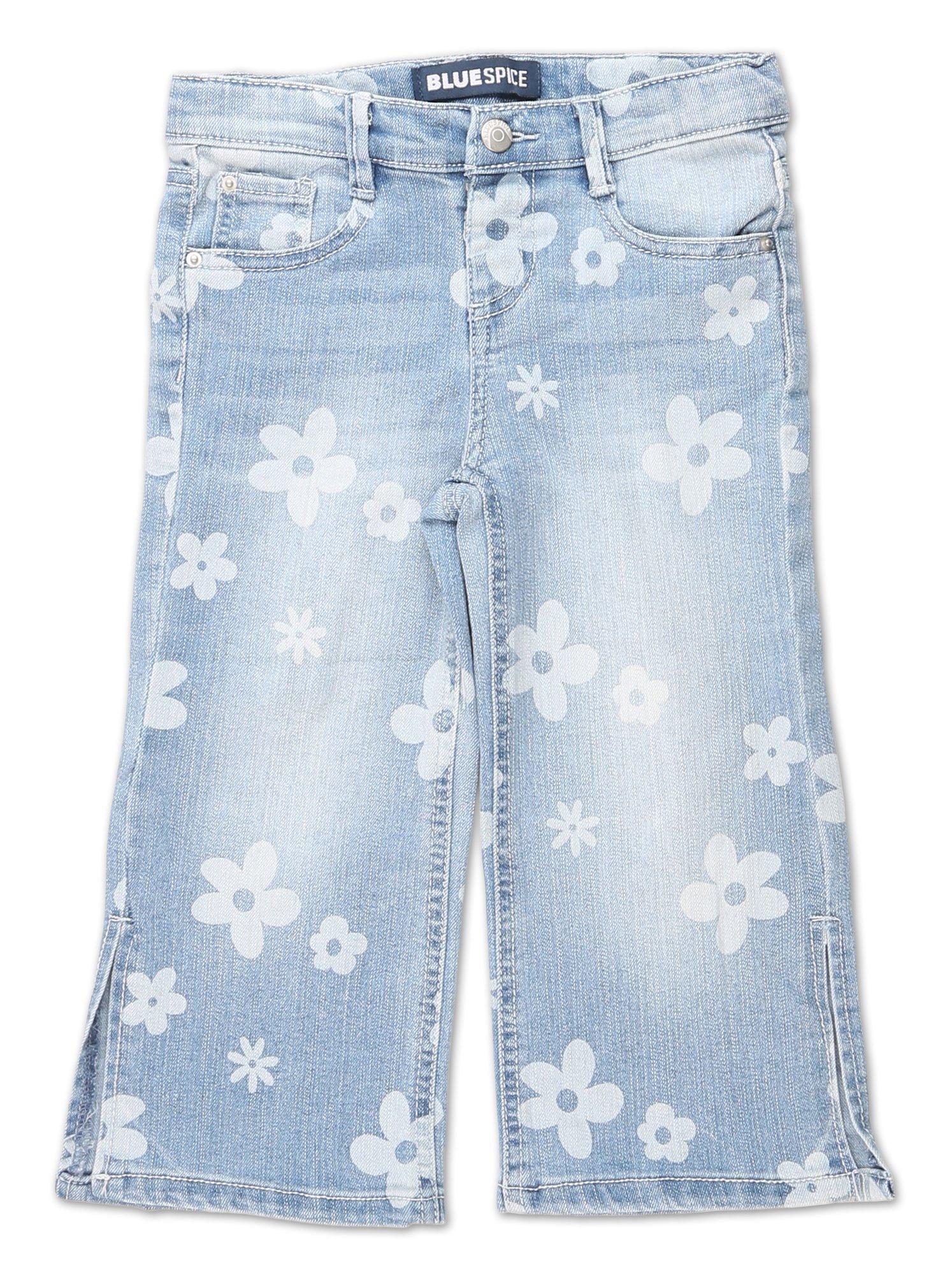 Little Girls Floral Jeans