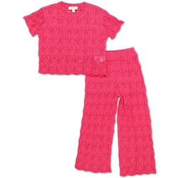 Little Girls 2 Pc Crocheted Pants Set
