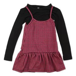 Little Girls 2 Pc Long Sleeve Top & Dress Set